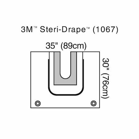 3M Steri-Drape Orthopedic Drape U-Pouch 35 W X 30 L Inch Sterile, 5PK 1067